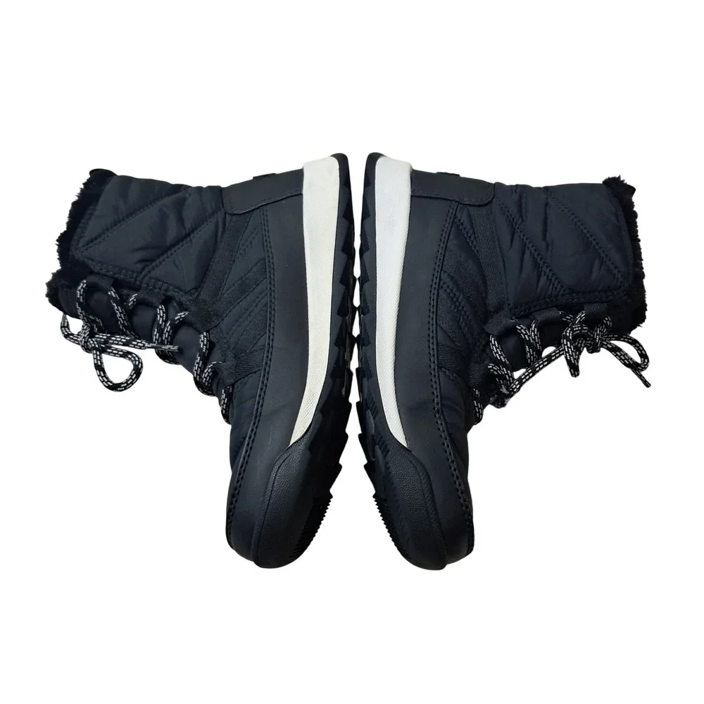 Sorel Whitney II Short Lace Boots Women 7 Black Snow Waterproof Winter Outdoors